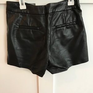 Black Leather Shorts